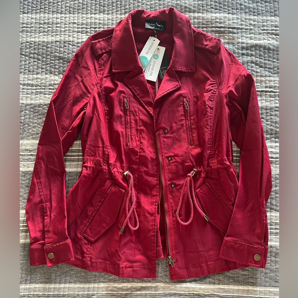 Eden Society X Stitch Fix Red Utility Jacket NWT